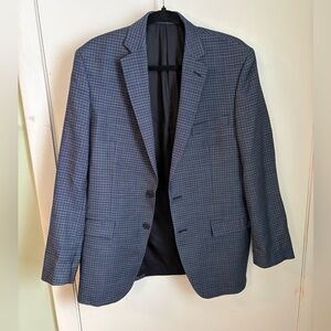 Calvin Klein Checkered Wool Blazer
